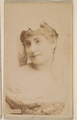 Miss Raymond, from the Actresses series (N246), Type 1, issued by Kinney Brothers to promote Sporting Extra Cigarettes