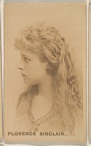 Florence Sinclair, from the Actresses series (N246), Type 1, issued by Kinney Brothers to promote Sporting Extra Cigarettes