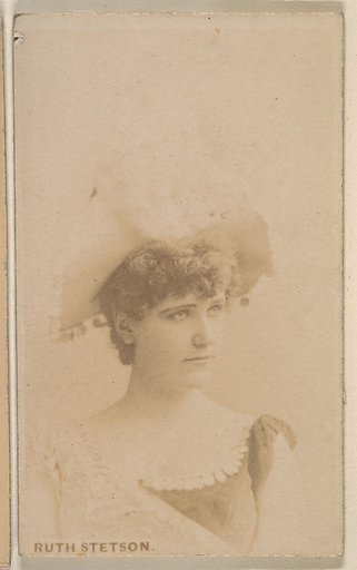 Ruth Stetson, from the Actresses series (N246), Type 1, issued by Kinney Brothers to promote Sporting Extra Cigarettes