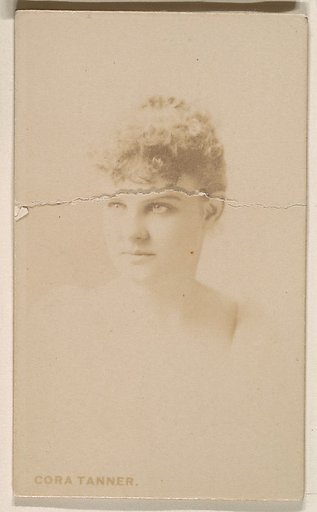Cora Tanner, from the Actresses series (N246), Type 1, issued by Kinney Brothers to promote Sporting Extra Cigarettes