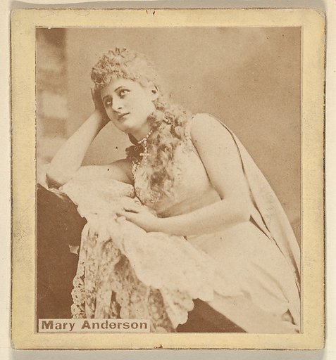 Mary Anderson, from the Actresses series (N246), Type 2, issued by Kinney Brothers to promote Sporting Extra Cigarettes