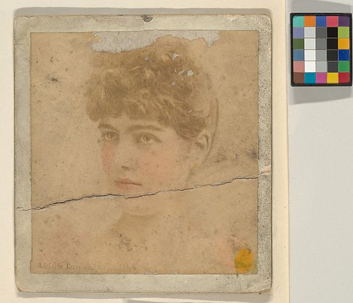 Adelaide Emerson, from the Actresses series (N246), Type 2, issued by Kinney Brothers to promote Sporting Extra Cigarettes