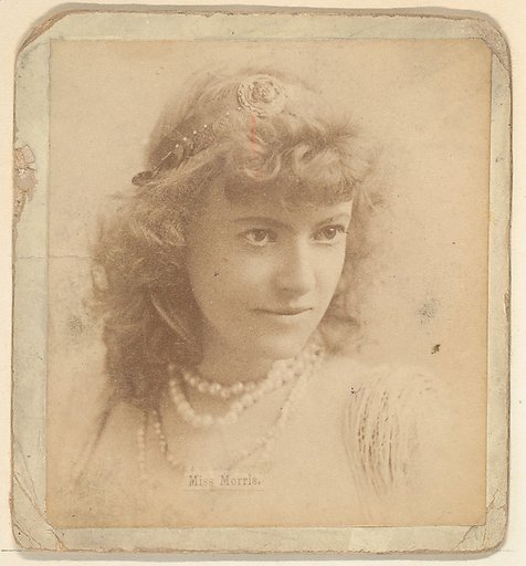 Miss Morris, from the Actresses series (N246), Type 2, issued by Kinney Brothers to promote Sporting Extra Cigarettes