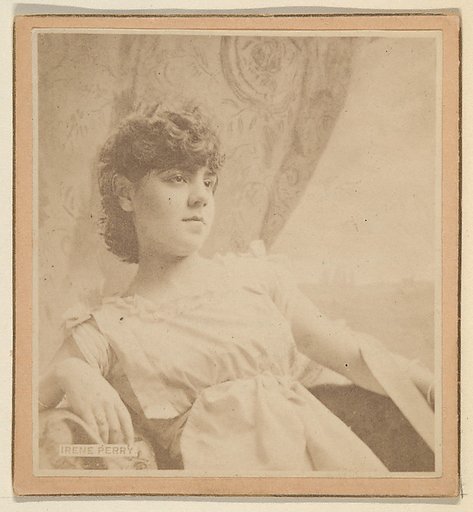 Irene Perry, from the Actresses series (N246), Type 2, issued by Kinney Brothers to promote Sporting Extra Cigarettes