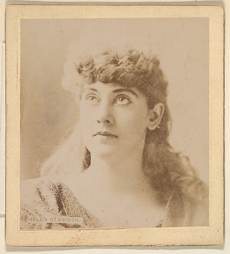 Helen Standish, from the Actresses series (N246), Type 2, issued by Kinney Brothers to promote Sporting Extra Cigarettes
