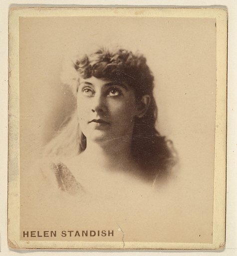 Helen Standish, from the Actresses series (N246), Type 2, issued by Kinney Brothers to promote Sporting Extra Cigarettes