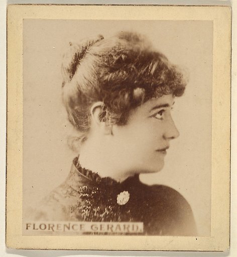 Florence Gerard, from the Actresses series (N246), Type 2, issued by Kinney Brothers to promote Sporting Extra Cigarettes
