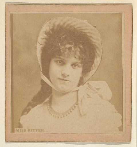 Miss Ritter, from the Actresses series (N246), Type 2, issued by Kinney Brothers to promote Sporting Extra Cigarettes