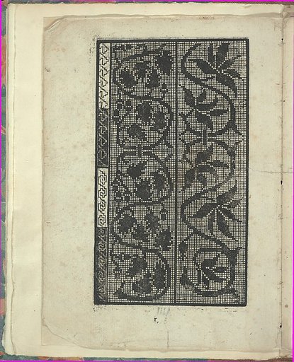 Opera Nova Universali intitulata Corona di racammi, page 3 (verso)
