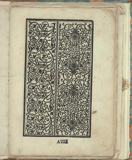 Opera Nova Universali intitulata Corona di racammi, page 4 (recto)