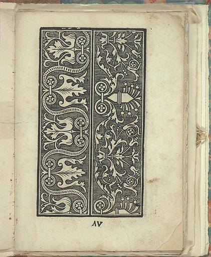 Opera Nova Universali intitulata Corona di racammi, page 5 (recto)