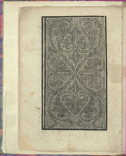 Opera Nova Universali intitulata Corona di racammi, page 5 (verso)