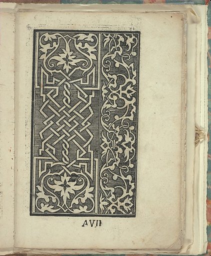 Opera Nova Universali intitulata Corona di racammi, page 7 (recto)