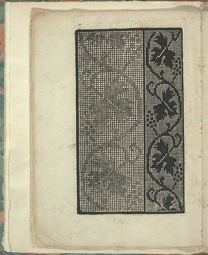 Opera Nova Universali intitulata Corona di racammi, page 7 (verso)