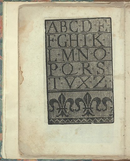 Opera Nova Universali intitulata Corona di racammi, page 25 (verso)