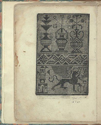 Opera Nova Universali intitulata Corona di racammi, page 26 (verso)