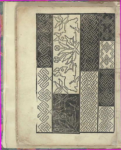 Opera Nova Universali intitulata Corona di racammi, page 35 (verso)