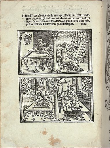 Libro quarto. De rechami per elquale se impara in diuersi modi lordine e il modo de recamare...Opera noua, page 2 (verso)