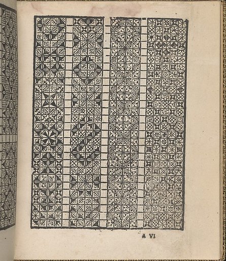 Giardineto novo di punti tagliati et gropposi per exercitio & ornamento delle donne (Venice 1554), page 4 (recto)