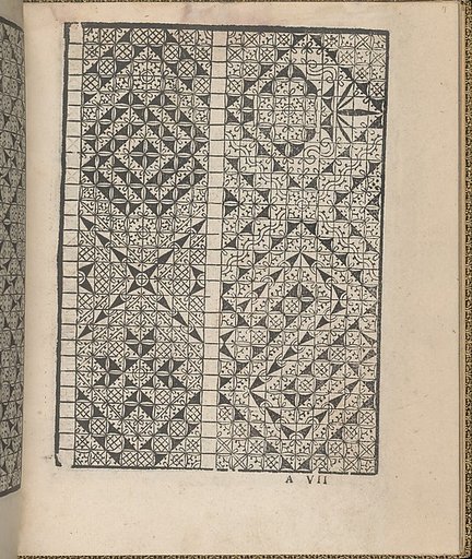 Giardineto novo di punti tagliati et gropposi per exercitio & ornamento delle donne (Venice 1554), page 4 (verso)