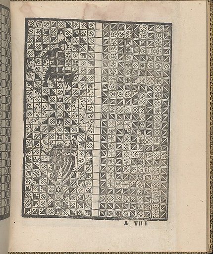Giardineto novo di punti tagliati et gropposi per exercitio & ornamento delle donne (Venice 1554), page 5 (recto)