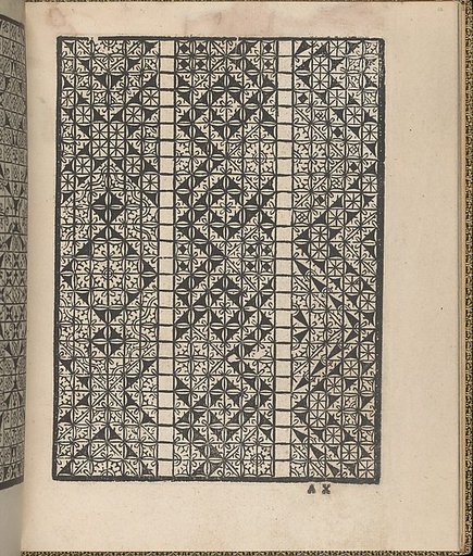 Giardineto novo di punti tagliati et gropposi per exercitio & ornamento delle donne (Venice 1554), page 6 (recto)