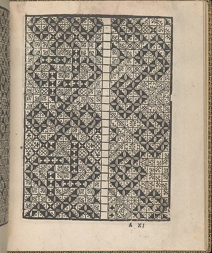 Giardineto novo di punti tagliati et gropposi per exercitio & ornamento delle donne (Venice 1554), page 6 (verso)