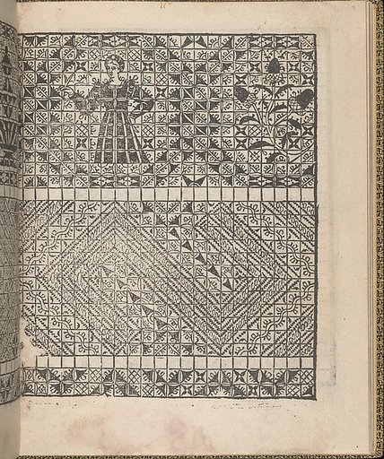Giardineto novo di punti tagliati et gropposi per exercitio & ornamento delle donne (Venice 1554), page 7 (verso)