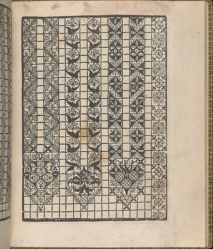 Giardineto novo di punti tagliati et gropposi per exercitio & ornamento delle donne (Venice 1554), page 15 (recto)