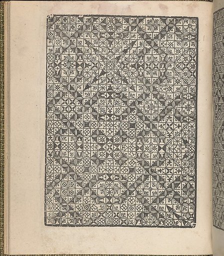 Giardineto novo di punti tagliati et gropposi per exercitio & ornamento delle donne (Venice 1554), page 17 (verso)