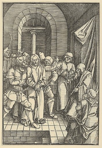 Christ before Annas, from Speculum passionis domini nostri Ihesu Christi