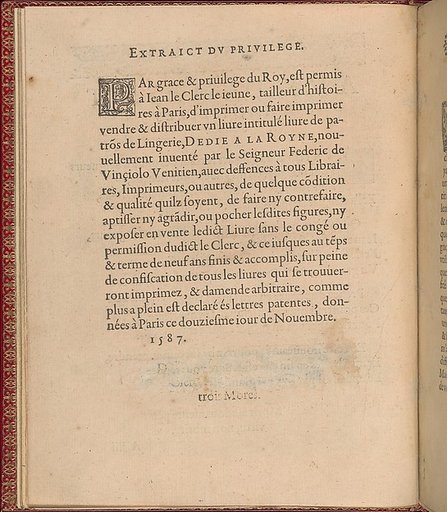 Les Singuliers et Nouveaux Portraicts... page 3 (verso)