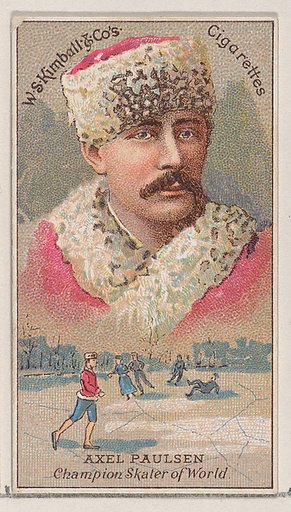 Axel Paulsen, Champion Skater of the World, from the Champions of Games and Sports series (N184, Type 1) issued by W.S. Kimball & Co.