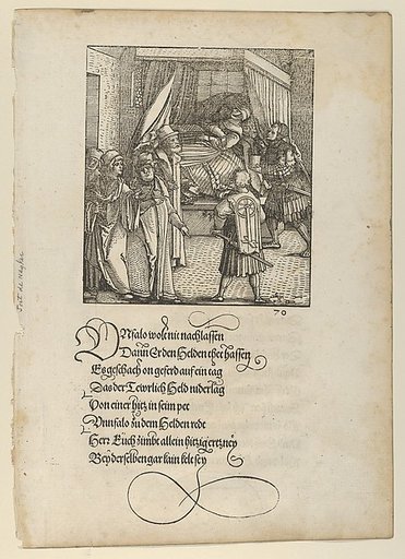 Theuerdanck on his Sickbed, from "Theuerdanck"