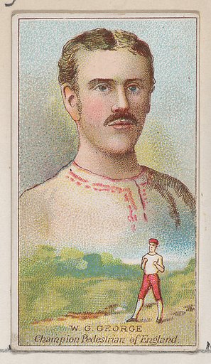 W.G. George, Champion Pedestrian of England, from the Champions of Games and Sports series (N184, Type 2) issued by W.S. Kimball & Co.