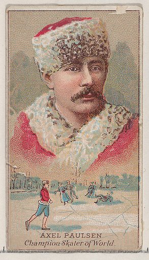 Axel Paulsen, Champion Skater of the World, from the Champions of Games and Sports series (N184, Type 2) issued by W.S. Kimball & Co.