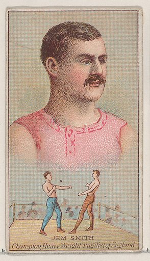 Jem Smith, Champion Heavy Weight Pugilist of England, from the Champions of Games and Sports series (N184, Type 2) issued by W.S. Kimball & Co.