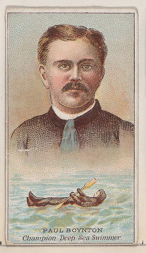 Paul Boynton, Champion Deep Sea Swimmer, from the Champions of Games and Sports series (N184, Type 2) issued by W.S. Kimball & Co.