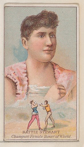 Hattie Stewart, Champion Female Boxer of the World, from the Champions of Games and Sports series (N184, Type 2) issued by W.S. Kimball & Co.