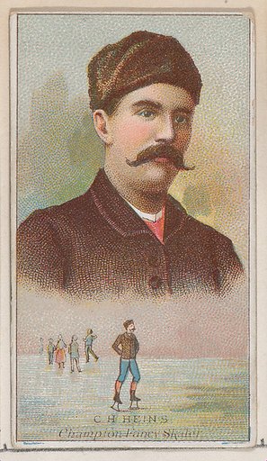 C.H. Heins, Champion Fancy Skater, from the Champions of Games and Sports series (N184, Type 2) issued by W.S. Kimball & Co.