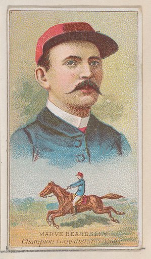 Marv Beardsley, Champion Long Distance Rider, from the Champions of Games and Sports series (N184, Type 2) issued by W.S. Kimball & Co.
