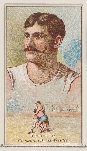 S. Muller, Champion Swiss Wrestler, from the Champions of Games and Sports series (N184, Type 2) issued by W.S. Kimball & Co.