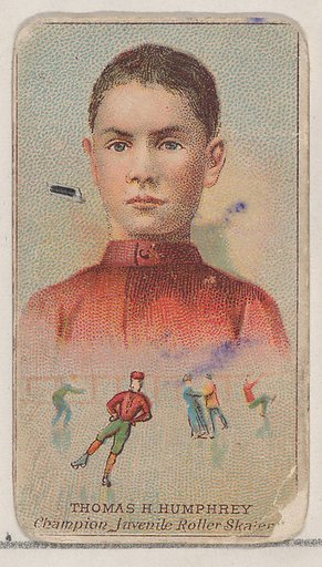 Thomas H. Humphrey, Champion Juvenile Roller Skater, from the Champions of Games and Sports series (N184, Type 2) issued by W.S. Kimball & Co.