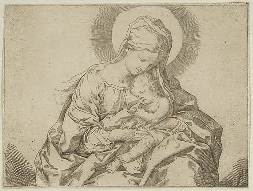 The Virgin holding the infant Christ, after Reni