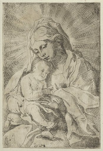 The Virgin holding the infant Christ, after Reni