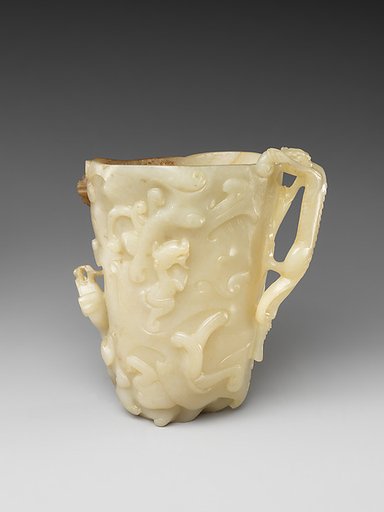 Libation cup with chi dragons