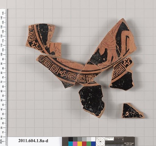 Terracotta fragments of a kylix (drinking cup)