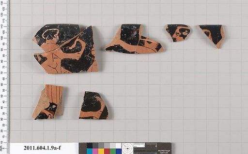 Terracotta fragments of a kylix (drinking cup)