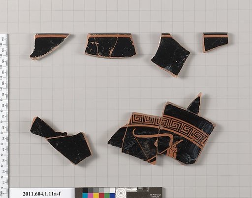Terracotta fragments of a kylix (drinking cup)