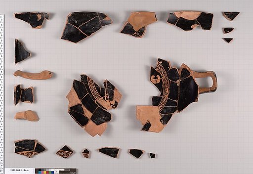 Terracotta fragments of a kylix (drinking cup)